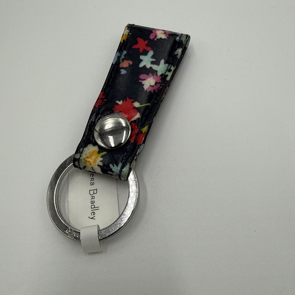 Vera Bradley Loop Keychain Scattered Wildflowers Floral NWT